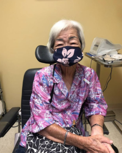 woman with face mask